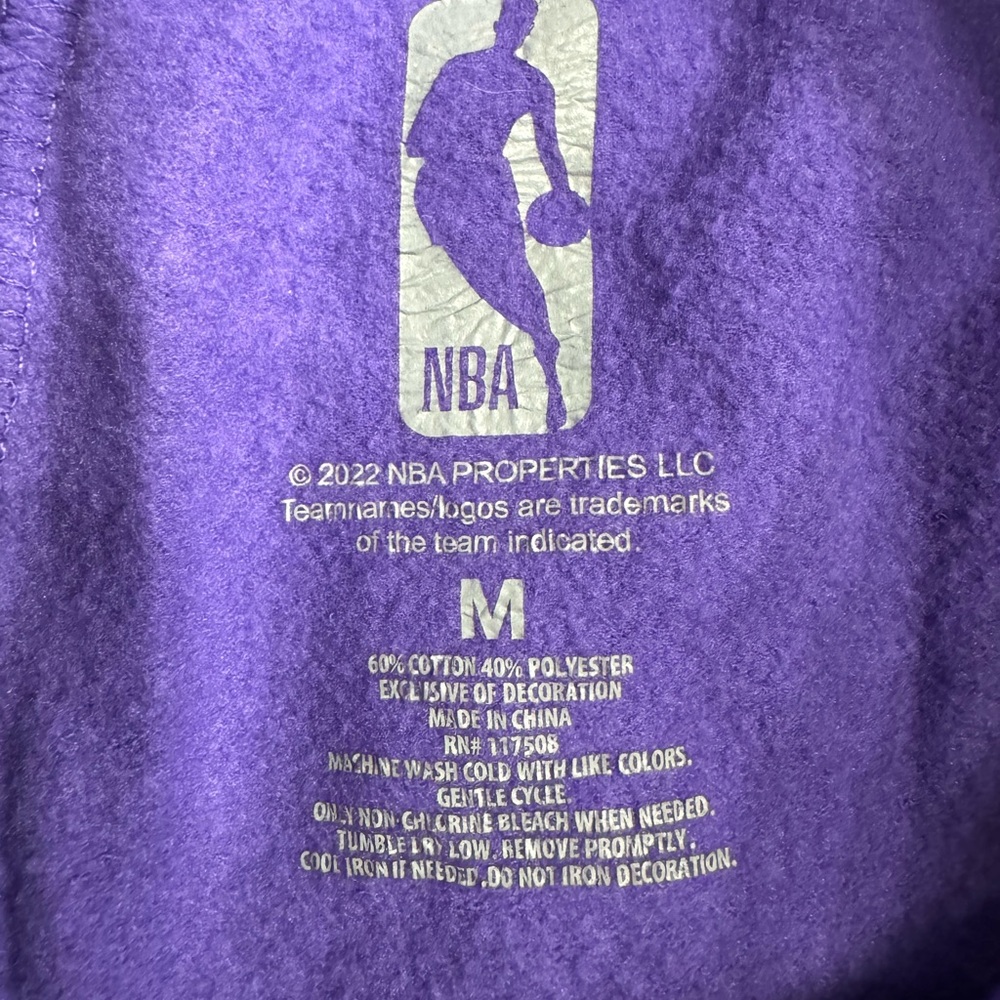 NBA Los Angeles Lakers Logo Women’s Purple Wide Leg Sweatpants Size Medium - Picture 4 of 6